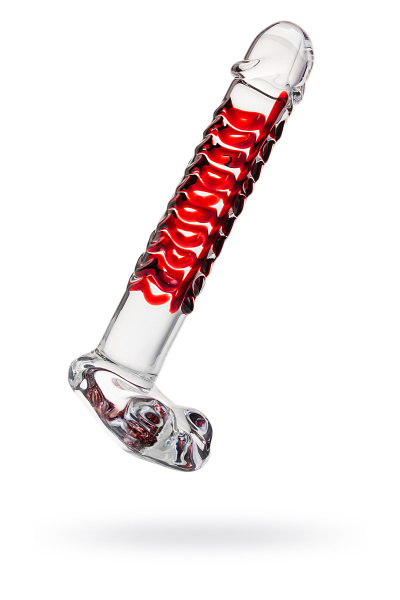 Фаллоимитатор Sexus Glass,стекло, прозрачный, 16см