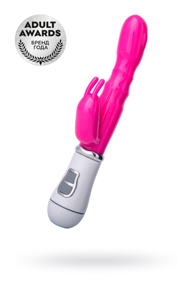 Вибратор с клиторальным стимулятором  TOYFA A-Toys, розовый, 20 см, Ø 2,5