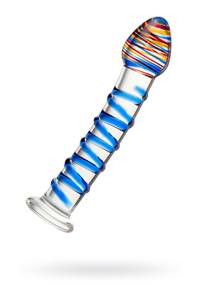 Фаллоимитатор Sexus Glass,стекло, прозрачный, 18 см