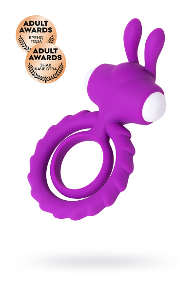 Эрекционное  кольцо на пенис JOS GOOD BUNNY, фиолетовый, 9 см